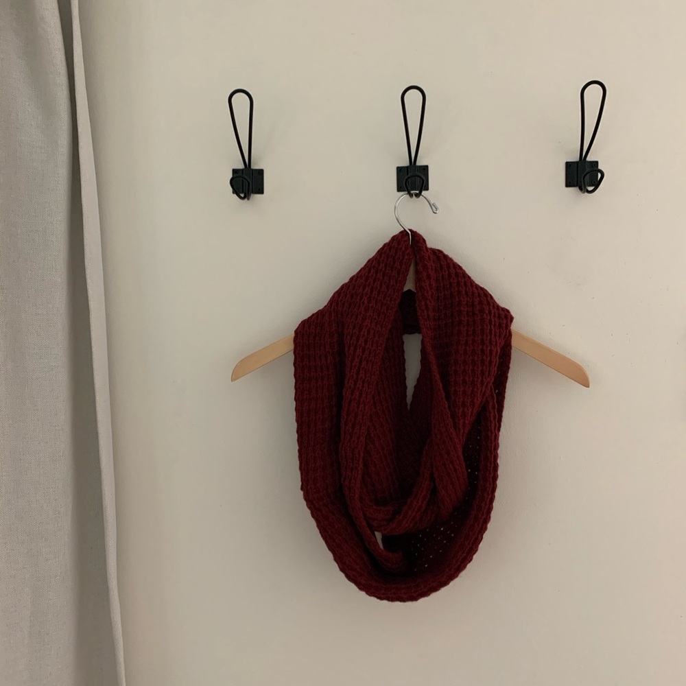 Red Knit Infinity Scarf